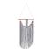 Gray Cotton Intricately Weaved Macrame Wall Decor with Beaded Fringe Tassels 20" x 1" x 44"